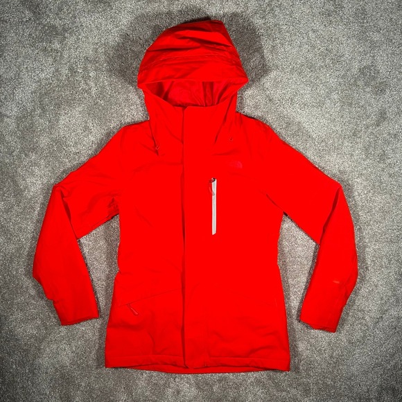 The North Face Jackets & Blazers - The North Face Womens Red Hooded Ski Jacket Shell Full Zip Small Powder Skirt‎